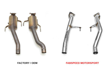 Fabspeed Porsche 955 Turbo / Turbo S Secondary Cat Bypass Pipes (2002-2007)