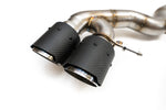 FabSpeed BMW M5 F90 Muffler Bypass Pipes with Quad Style Tips