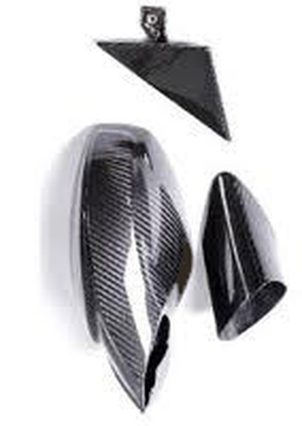 FabSpeed 458 Side Mirrors w/Outer Door Triangle Trim