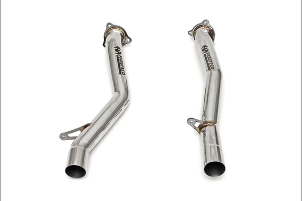 Fabspeed Porsche 958.2 Cayenne Turbo / Turbo S Secondary Cat Bypass Pipes (2015-2018)